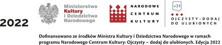 Dofinansowanie ze środków Ministra Kultury i Dziedzictwa Narodowego